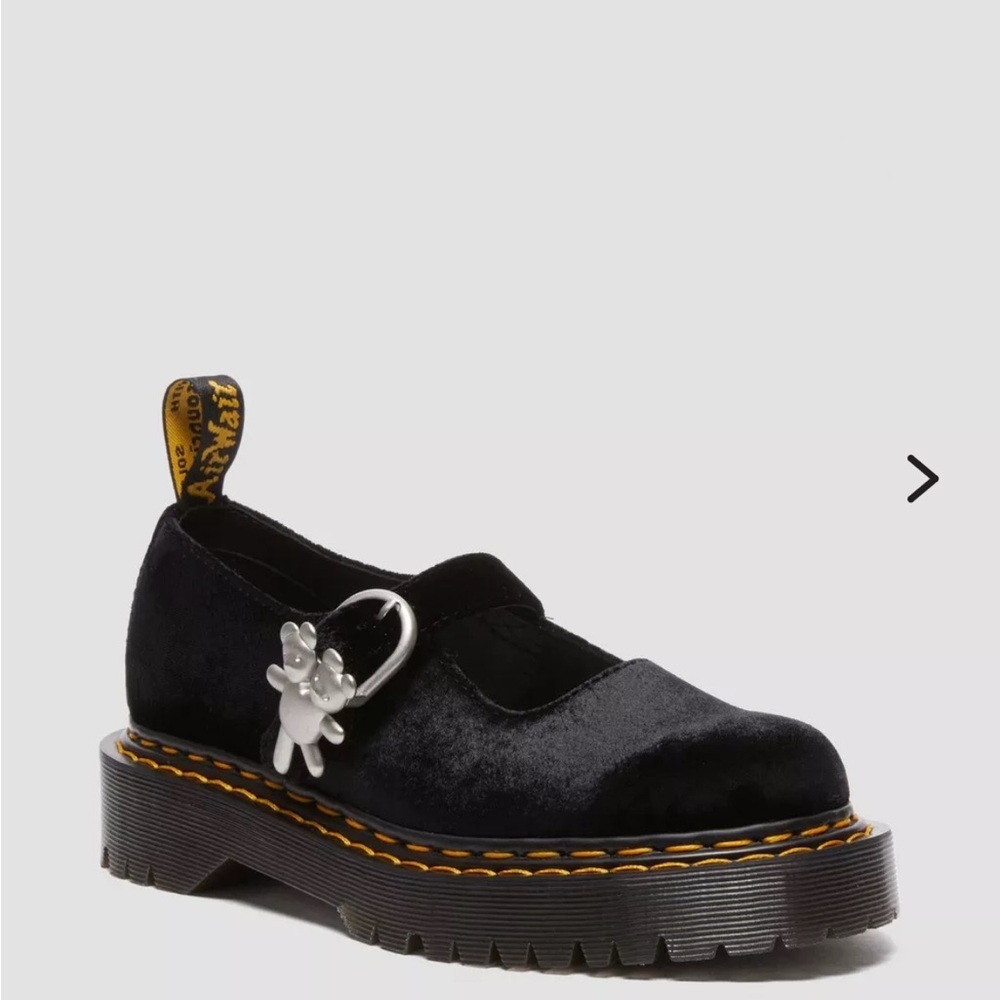 NIB Marc Jacobs Addina Bex Heaven by Marc Jacobs Velvet Mary Jane Shoe Black - Picture 2 of 13